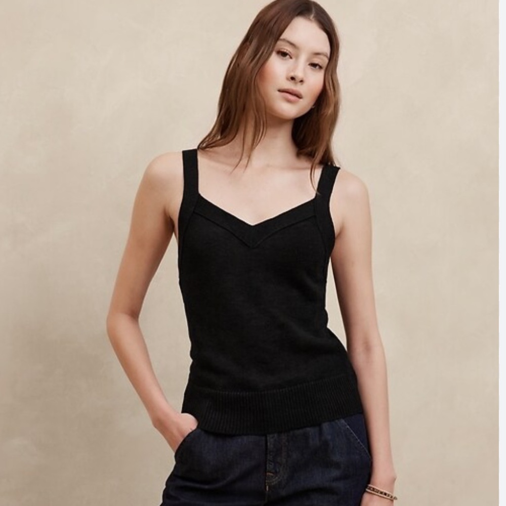 Banana Republic Wide-Trim Sweater Tank NWT